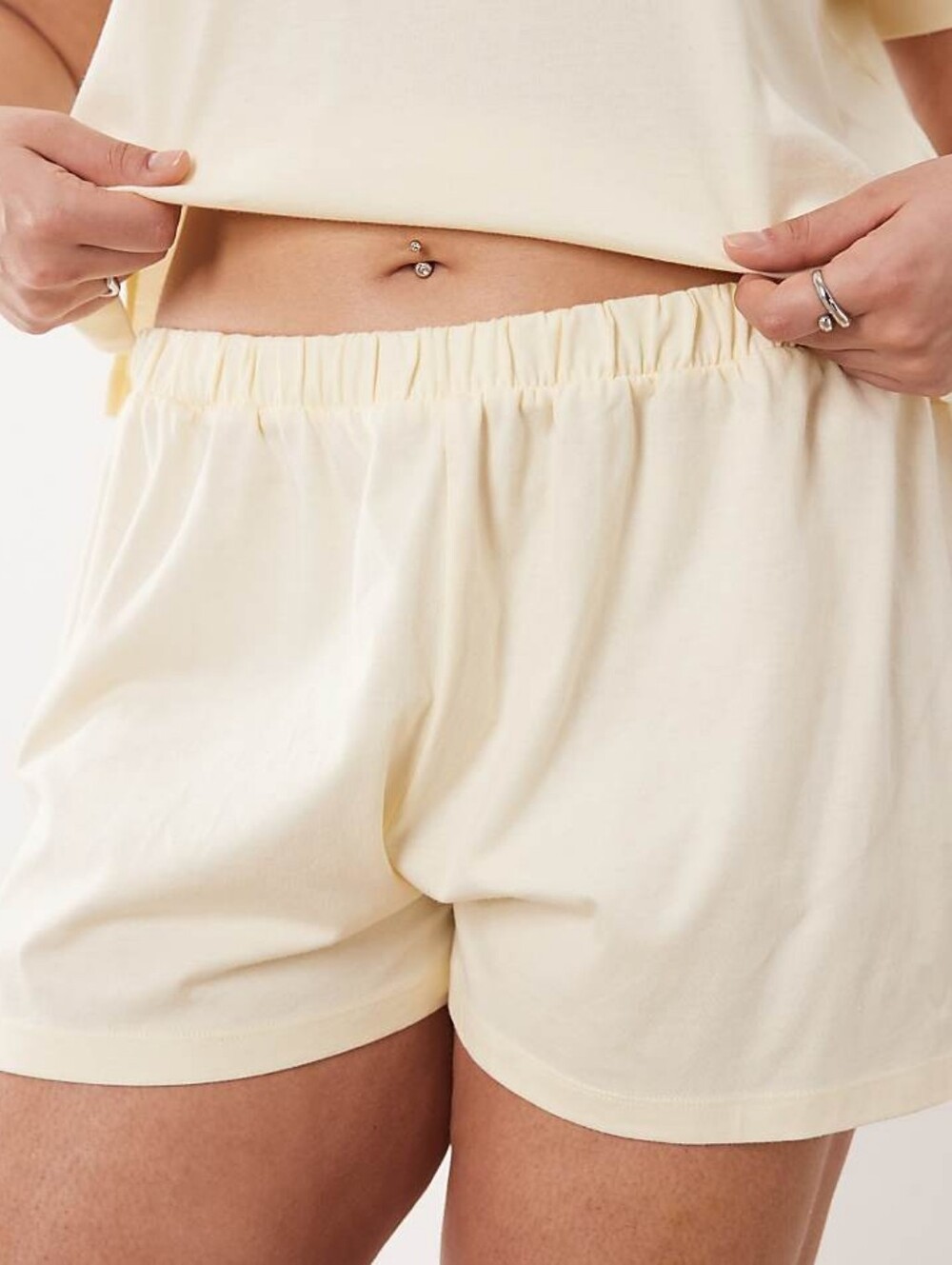 Soft Cream Cotton Sleep Shorts - Women's Lounge & Sleepwear